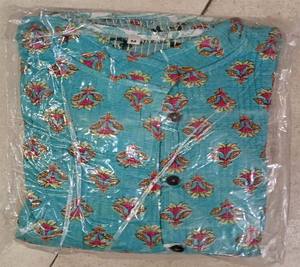 Veste pour femme en tissu matelassé en coton imprimé floral indien, vêtement d'été, GC-AP-1042, mélange de couleurs, taille M L XL XXL. - Product Image 5