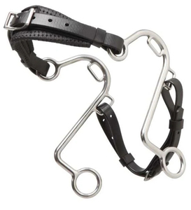 New Expertly Crafted Hackamore Horse Smooth <b>Mouth</b> Bit with Leather Nose All Kind Equine & Horse Ridding Tools Are Available - Product Image 3
