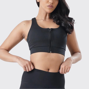 เสื้อชั้นในกีฬาผู้หญิงดีไซน์เฉพาะจากปากีสถาน สำหรับใช้งานกลางแจ้ง ผลิตจากผ้าสแปนเด็กซ์/ไนลอน ไม่มีโครง ใส่สบายทุกวัน พร้อมกางเกงชั้นในบิกินี่ - Product Image 6