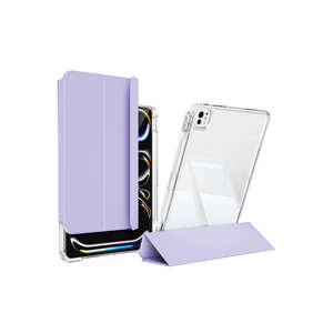 Étui magnétique détachable Netzy Lavender 2024 pour iPad Pro 13, protection Airbag SAFAS, housse de tablette coulissante en TPU et cuir PU - Product Image 1