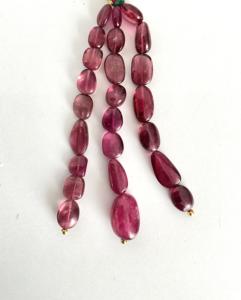 ลูกปัดรูเบลไลต์ธรรมชาติทรงกลมเรียบ สำหรับทำเครื่องประดับอัญมณีชั้นดี - Product Image 2