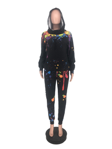 Customized <b>Tie</b> <b>Dye</b> Print Sets Women Loose Design Top Casual Shorts XL Size Heat Transfer Logo Wholesale Summer Sportswear Gym - Product Image 4