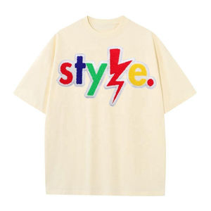 Camisetas de Hombre con Bordado Chenille, Diseño Nuevo y Moderno, Ligeras, Estilo Urbano, Productos Más Vendidos en Pakistán - Product Image 1