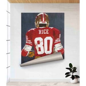 Arte en lienzo de Jerry Rice: decoración de pared deportiva impresa para el hogar, póster enrollado - Product Image 1
