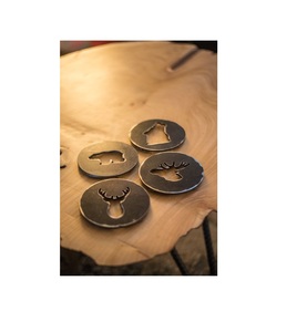 Lightweight and Corrosion-resistant Aluminum <b>Coasters</b> with Elegant Brushed Surface for Hot and Cold Drinks - Product Image 4