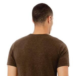 T-shirt unisexe CVC marron chiné: 52% Airlume Coton peigné, 48% Poly Blend - Product Image 6