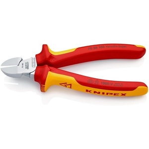 Alicates de Corte Lateral KNIPEX de 160 mm con Cabeza Cromada y Certificación VDE, Mangos Multicomponentes para Uso en Jardinería - Product Image 4