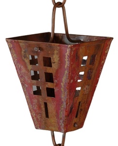 Cadena de Lluvia Decorativa de Estilo Moderno, Cadena de Lluvia de Aluminio Metálico Verde Antiguo, Decoración para Jardín, Hogar y Villa - Product Image 2