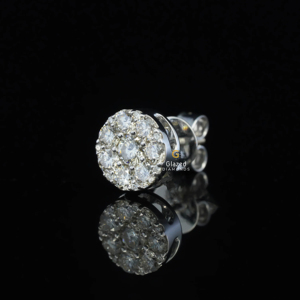 Pendientes de Plata de Ley 925 personalizados con diamantes de moissanita de corte brillante redondo, joyería de boda de moda - Product Image 4
