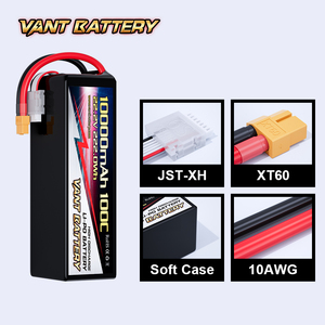 بطارية طائرة بدون طيار VANT Fpv، بطارية ليثيوم بوليمر 6S، 22.2 فولت، 10000 مللي أمبير، 100C، بطاريات ليثيوم بوليمر للطائرات بدون طيار 7-8 بوصة 400-450 مم - Product Image 3