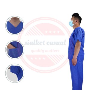 Uniforme Quirúrgico Impermeable de Hospital No Tejido, Uniforme Unisex de Manga Corta de Calidad Premium - Product Image 2