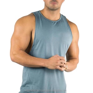 Débardeurs de sport décontractés respirants pour hommes en polyester sans manches pour la musculation et l'entraînement - Product Image 1