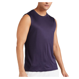 เสื้อกล้ามพอดีตัวของผู้ชายเสื้อออกกำลังกายแบบลำลองระบายอากาศได้ดีแขนกุดแบบใหม่สำหรับเพาะกายออกแบบโลโก้ได้ตามต้องการ - Product Image 1