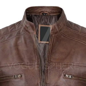 Nouvelle veste en cuir de moto de course d'armure d'équitation de moto élégante Pakistan a fait la veste en cuir de moto de haute qualité - Product Image 6