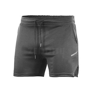 Custom Made Men's Gym Shorts Sporty Design Mid Waist Quick Dry Breathable <b>Elastic</b> Waist Solid Pattern Cotton Training Shorts - Product Image 1