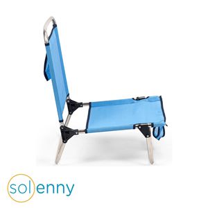 <b>Beach</b> <b>Chair</b> With Back Pocket and Carrying Handles <b>Low</b> <b>Chair</b> | <b>Beach</b> <b>Chairs</b> | Outdoor Design Furniture Ready to Ship From Spain - Product Image 2