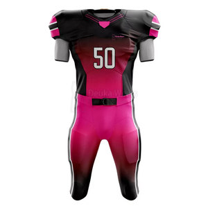 Conjuntos de uniformes de fútbol americano para adultos de talla grande de alta calidad, último diseño, patrón de números, secado rápido, transpirable, precio al por mayor - Product Image 3