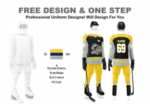 Maillots de hockey sur glace coupés et cousus sur mesure imprimés par sublimation de qualité supérieure - Product Image 2