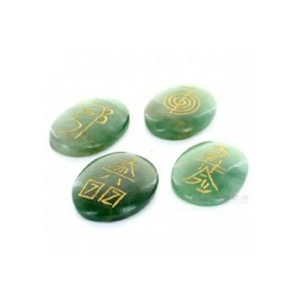 Usui reiki – Aventurine verte avec palmier Feng Shui reiki, ensemble de symboles, pierre naturelle, guérison, cristal usui, pierre précieuse reiki, vente en gros - Product Image 2