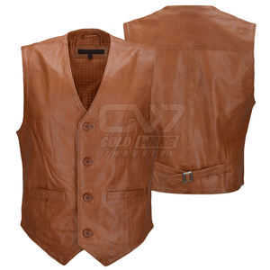 Mode gilet en cuir de conception sur mesure en gros pas cher prix gilet en cuir respirant fabriqué au Pakistan - Product Image 3