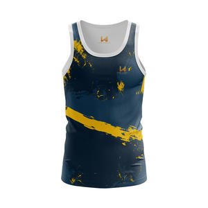 Camiseta Deportiva y Chaleco de Gimnasio para Hombre, Estilo Hip Hop, Impresión Personalizada de 4 Juegos, Tejido de Punto de Algodón/Spandex, Transpirable y de Secado Rápido - Product Image 5