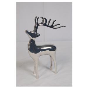 Statue d'animal en laiton moulé en métal doré poli artisanal | Grossiste fabricant de rennes en Inde - Product Image 3