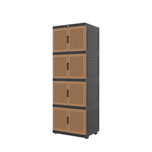 Mini Cabinet 4-Stack Plastic Storage Anti-Scratch <b>Key</b> Lock Minimalist Home <b>Organizer</b> - Product Image 4