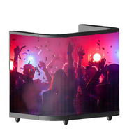 Écran LED numérique mobile d'intérieur 4K couleur, mur vidéo incurvé, support de danse, table portable, stand d'exposition, cabine DJ