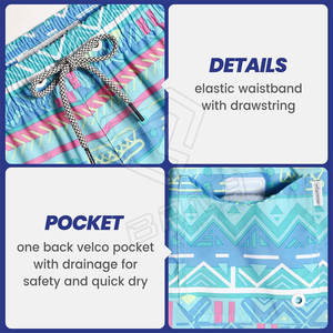 Pantalones cortos de playa de verano de nuevo diseño, pantalones cortos estampados de natación de secado rápido con cordón colorido para hombre - Product Image 4