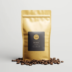 บรรจุภัณฑ์กาแฟเคลือบสีขาวถุงยืนขึ้นมีซิปล็อคถุงอลูมิเนียมฟอยล์ Mylar จัดเก็บอาหารกราเวียร์การจัดการพื้นผิว - Product Image 1