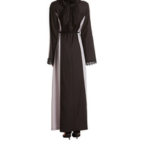 Vente en gros Robes brodées à manches longues et fermeture éclair pour femmes Abaya musulmane en dentelle Hijab pour le Moyen-Orient vêtements islamiques pour les pays arabes