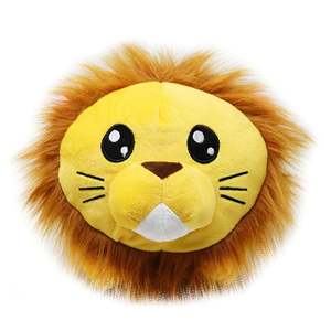 SLOFFIES Pantoufles d'hiver Lion en peluche avec fonction lumineuse, semelle intérieure souple antidérapante en PVC EVA, doublure en fourrure de coton, imprimées, bout fermé - Product Image 1
