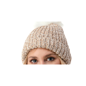 Gorro de Felpa Sintética Ultra Suave para Mujer, Marca Marcus Adler, Color Marrón, Talla Regular, para Invierno - Product Image 2