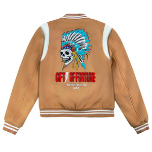 Chaqueta Varsity Personalizada al por Mayor de Alta Calidad para Hombre con Parche de Chenilla, Impresión de Letras y Cuello con Cordón para Invierno - Product Image 2
