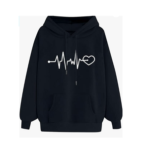 Sweat à capuche unisexe en coton surdimensionné de style nouveau pour filles, impression de logo personnalisée de haute qualité, lavage disponible, tailles pour femmes - Product Image 1