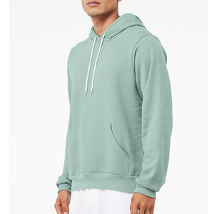 Bella Canvas Mens Sponge Fleece Hoodie 3XL Dusty Blue Bella Canvas 3719 Unisex Poly-Cotton Fleece Pullover Sudadera con capucha Sudaderas - Product Image 2