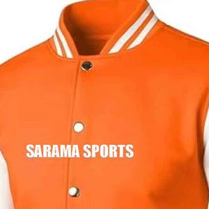 Fabrication sur mesure de vestes universitaires vierges pour hommes, manches en cuir, style baseball, décontractées, amples, en jersey - Product Image 3