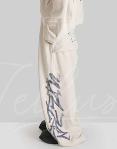 Pantalons de survêtement décontractés pour hommes sur mesure, 100% coton Oxford, imperméables, respirants, jambes larges, taille plus, fabrication sur mesure - Product Image 4