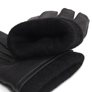 2026 nouveau élégant écran tactile tricoté doublure hiver en cuir véritable gants femmes et homme fabricant personnalisé hiver chaud gant - Product Image 3