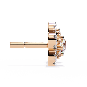 Pendientes Brillantes de Oro de 18K con Diamante Cultivado en Laboratorio, Pendientes de Diamantes Premium - Product Image 4