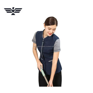 Conjunto de Uniforme de Limpieza para Spa y Hostelería Premium, Cuello Mao Moderno, Poliéster/Algodón, Manga Larga, Estampado Digital, Unisex - Product Image 3