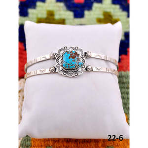 Southwest Handmade No.8 Fashion <b>Cuff</b> <b>Bracelet</b> Turquoise & Sterling <b>Silver</b> Elegant & Stylish - Product Image 3
