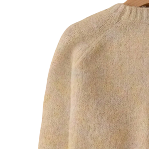 Pull en maille douce coréenne pour femme, col rond, manches longues, coupe ample, chaud, décontracté, léger, en laine duveteuse, hiver, ODM - Product Image 4