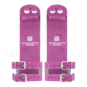 Double Buckle Sports Competitive Gymnastic <b>Bar</b> Grips Uneven <b>Bar</b> Grip Palm Protection with Two Holes for Sale - Product Image 1