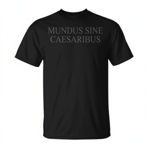 T-shirt Mundus Sine Caesaribus Nera Vestibilità classica Abbigliamento unisex - Product Image 2
