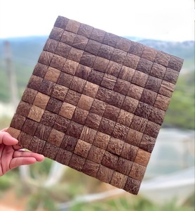 Azulejos de pared de mosaico de cáscara de coco hechos a mano de alta calidad para decoración de interiores y proyectos de hogar ecológicos - Product Image 1