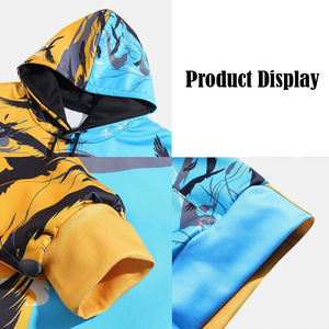 Sweat à capuche pour homme, sublimation, imprimé personnalisé, doux, léger, polyester, sport, entraînement, OEM ODM - Product Image 3