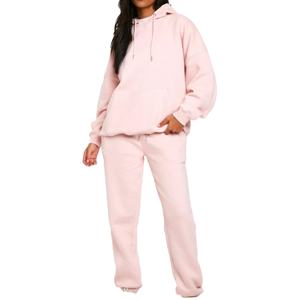 Chándal Jogger de algodón de alta calidad para mujer, conjunto de Fitness al aire libre para invierno y Otoño con pantalones de chándal con capucha, ropa deportiva estampada - Product Image 1