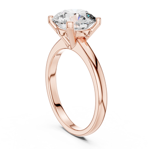Anillo de Compromiso y Boda Clásico de 2.5CT con Diamante Cultivado en Laboratorio, Certificado IGI, Chapado en Rodio de Lujo, Oro Rosa de 18K, para Uso Diario - Product Image 2