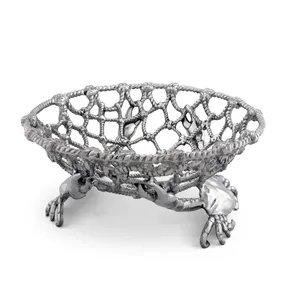 Bol décoratif en métal de luxe fait main avec finition en laiton chaud et texture de surface artisanale, vaisselle et assiettes sûres - Product Image 1